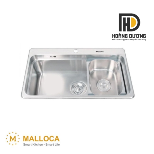 Chậu Rửa Chén Malloca MS-1022D Inox 304 Kèm Rổ