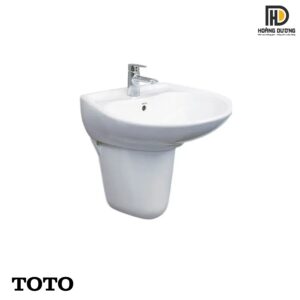 Chậu lavabo TOTO LHT300CR treo tường chân ngắn làm từ sứ vệ sinh cao cấp